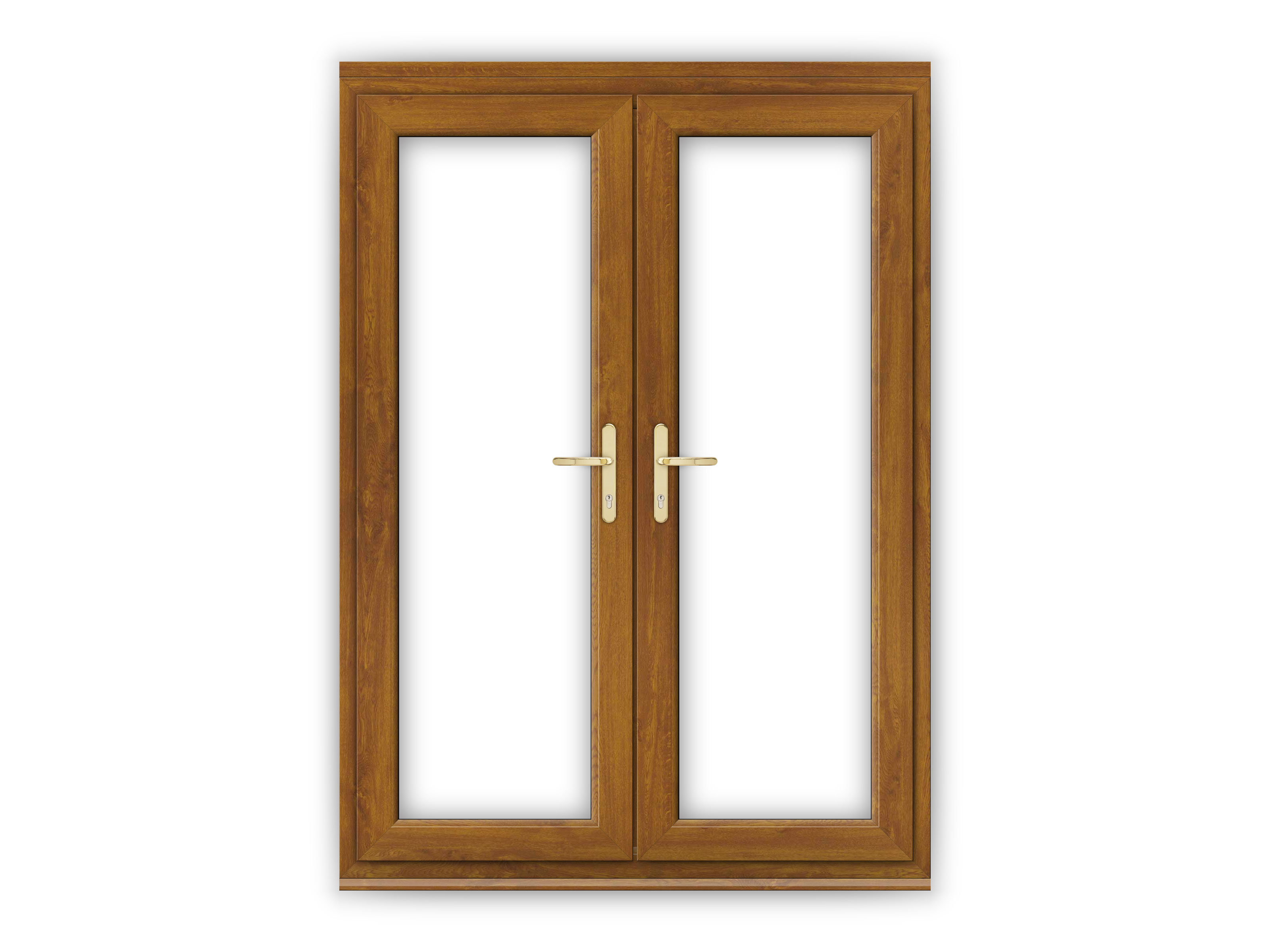 5ft Golden Oak uPVC French Doors Flying Doors